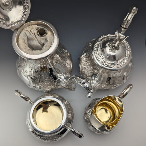 英國復古鍍銀茶/咖啡套裝 James Dixon & Sons